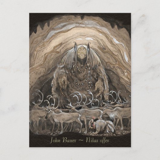 John Bauer Nilas Briefkaart CC0498 (Voorkant)