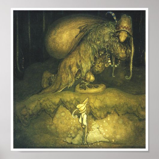 John Bauer Old Man Troll Poster (Voorkant)