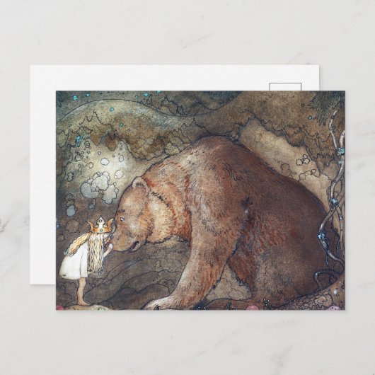 John Bauer Poor Little Basse Briefkaart (Voorkant / Achterkant)