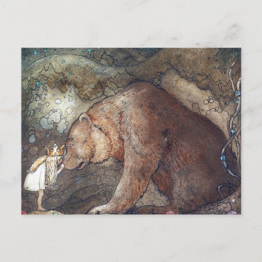 John Bauer Poor Little Basse Briefkaart (Voorkant)