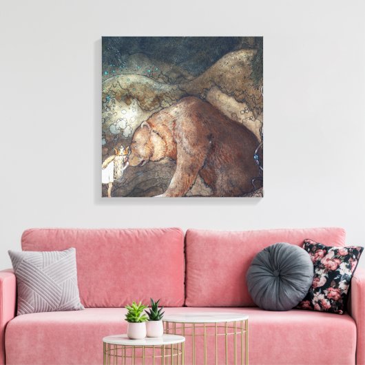 John Bauer Poor Little Basse Canvas Afdruk (Insitu (Woonkamer))