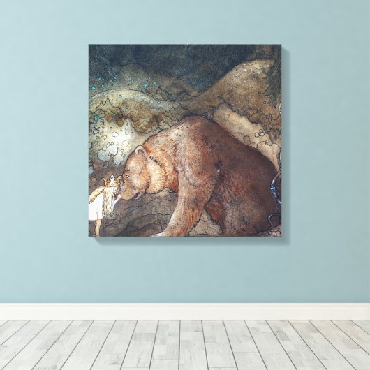 John Bauer Poor Little Basse Canvas Afdruk (Insitu (Houten vloer))