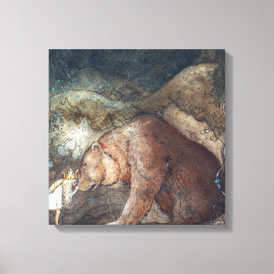 John Bauer Poor Little Basse Canvas Afdruk