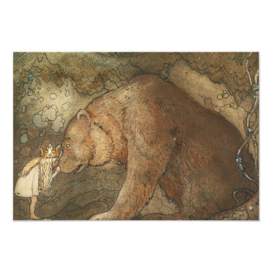 John Bauer - Poor Little Basse Foto Afdruk (Voorkant)