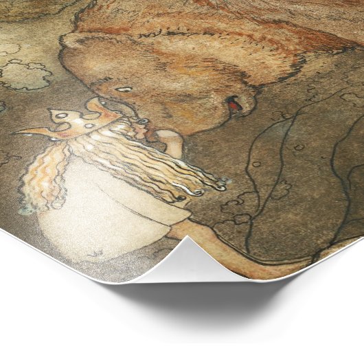 John Bauer - Poor Little Basse Foto Afdruk (Hoek)