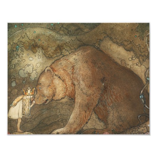 John Bauer - Poor Little Basse Foto Afdruk (Voorkant)