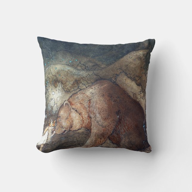 John Bauer Poor Little Basse Kussen (Voorkant)