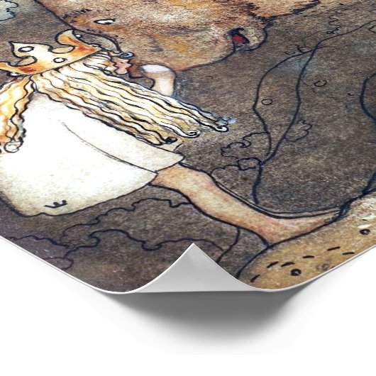 John Bauer Poor Little Basse Poster (Hoek)