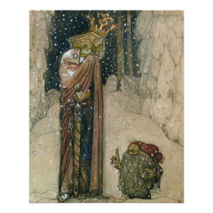 John Bauer - Princess and Troll Perfect Poster