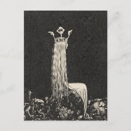 John Bauer Princess en de Trolls kunst Briefkaart (Voorkant)