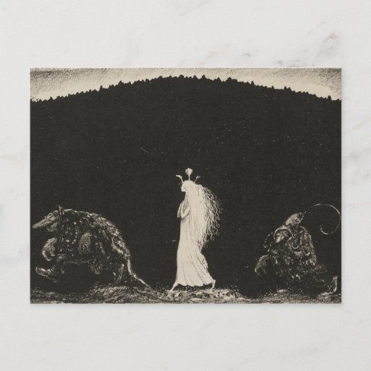 John Bauer Princess en de Trolls kunst Briefkaart (Voorkant)