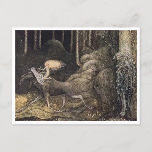 John Bauer Princess en Elk Briefkaart