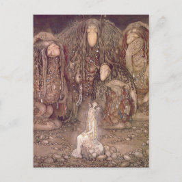 John Bauer Princess en Trolls kunst Briefkaart