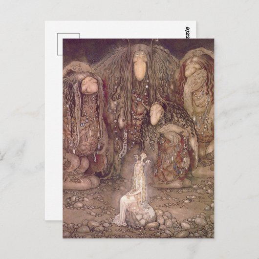 John Bauer Princess en Trolls  kunst Briefkaart (Voorkant / Achterkant)