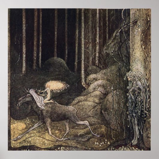 John Bauer Prinses en de Eland Poster (Voorkant)