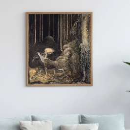 John Bauer Prinses en de Eland Poster