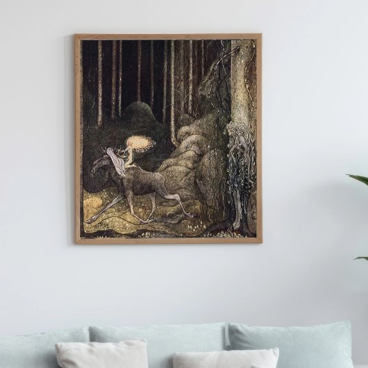 John Bauer Prinses en de Eland Poster