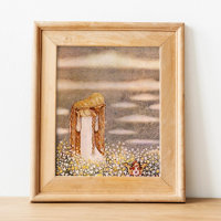 John Bauer Prinses in Flower Meadow