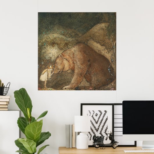 John Bauer - Slecht klein gebasse Poster (Thuiskantoor)