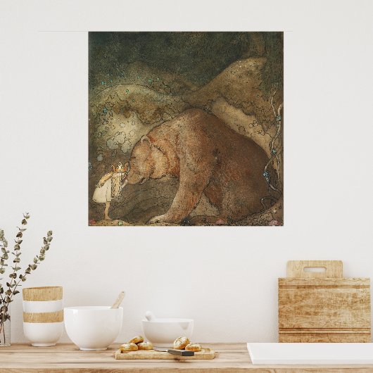 John Bauer - Slecht klein gebasse Poster (Keuken)