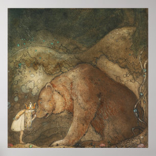 John Bauer - Slecht klein gebasse Poster