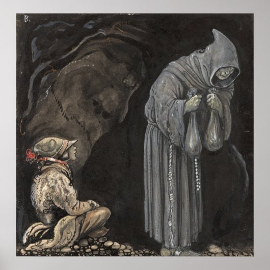 John Bauer  sprookjeskunst Poster (Voorkant)