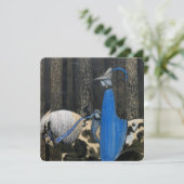 John Bauer The Blue Cloak Circa 1913 Feestdagenkaart (Staand voorkant)