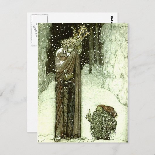 John Bauer The Princess and the Troll Briefkaart (Voorkant / Achterkant)