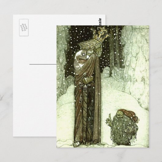 John Bauer The Princess and the Troll Briefkaart (Voorkant / Achterkant)