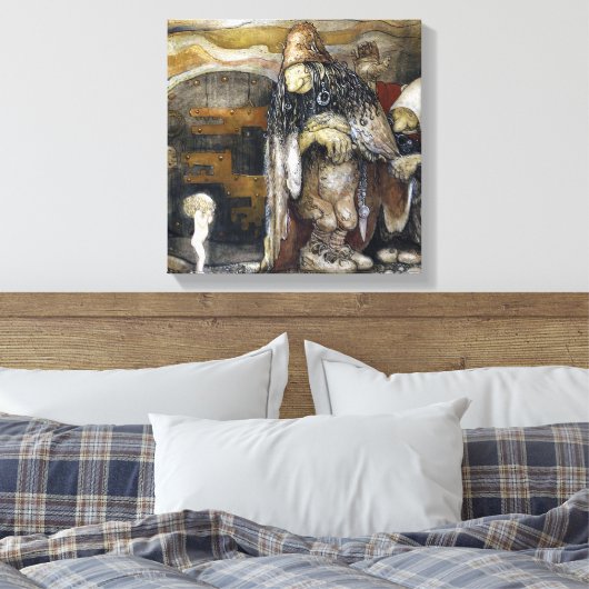 John Bauer Troll Canvas Afdruk (Insitu (Slaapkamer))