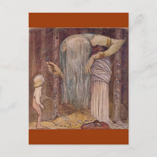 John Bauer TROLL HERB Briefkaart (Voorkant)
