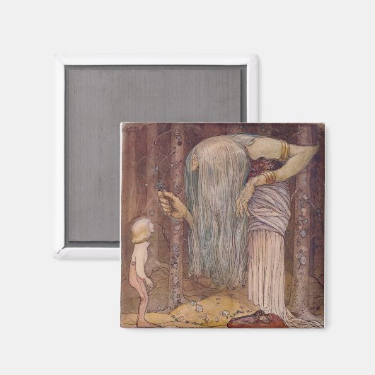 John Bauer TROLL HERB Magneet (Voorkant / Achterkant)