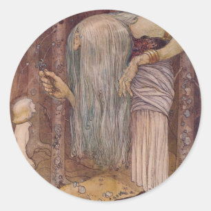 John Bauer TROLL HERB Ronde Sticker