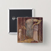 John Bauer TROLL HERB Vierkante Button 5,1 Cm (Voorkant /achterkant)