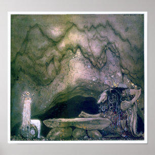 John Bauer Troll Moeder Poster