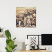 John Bauer Troll stel Princess baby Changelings Poster (Thuiskantoor)