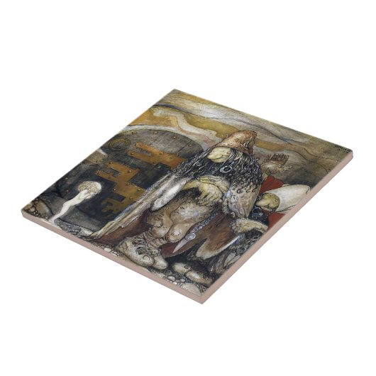 John Bauer Troll Tegeltje (Zijkant)