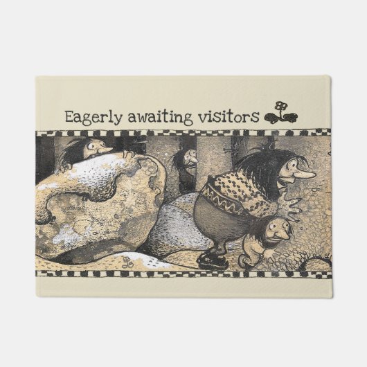 John Bauer-trollen Bewachtende bezoekers CC1235 Deurmat (Voorkant)