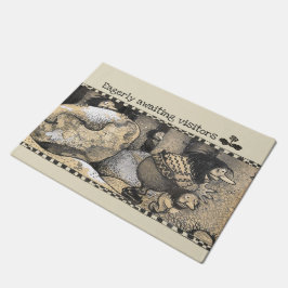 John Bauer-trollen Bewachtende bezoekers CC1235 Deurmat