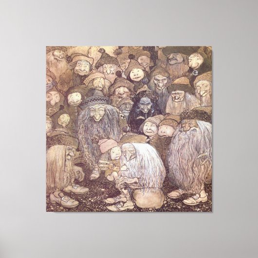 John Bauer-trollenkunst Canvas Afdruk (Voorkant)