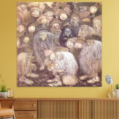 John Bauer-trollenkunst Canvas Afdruk (Insitu (Woonkamer))