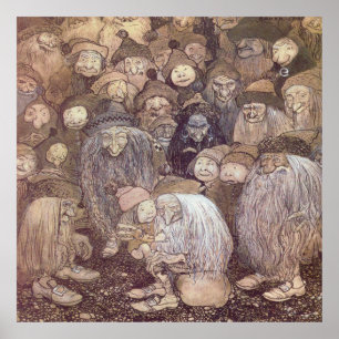 John Bauer-trollenkunst Poster