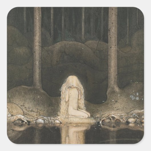 John Bauer Tuvstarr CC0256 Square Sticker (Voorkant)