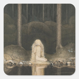 John Bauer Tuvstarr CC0256 Square Sticker