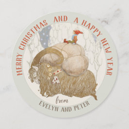 John Bauer Yule geit Julbocken kerstkaart