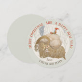 John Bauer Yule geit Julbocken kerstkaart (Voorkant / Achterkant)