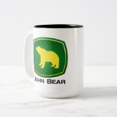 John Bear Tweekleurige Koffiemok (Voorkant links)