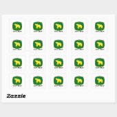 John Bear Vierkante Sticker (Vel)