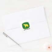 John Bear Vierkante Sticker (Envelop)