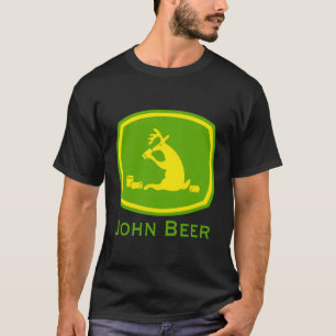 John Beer Shirt voor boer met groene tractor